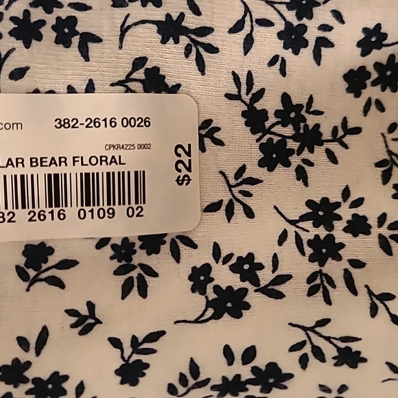 THEREABOUTS GIRLS PLUS SIZE BLACK & WHITE FLORAL SHORT SLEEVE TOP SIZE XL 18.5P - Picture 7 of 7